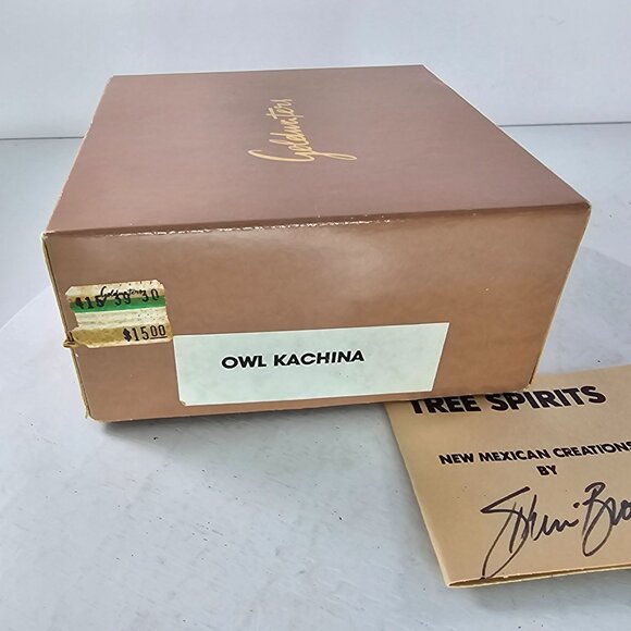 Owl Kachina Tree Spirit Ornament By Sheri Brown With Box - Picture 6 of 8